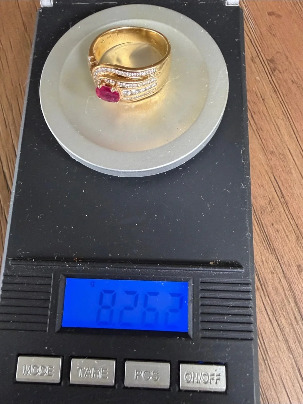 Vintage 18K Gold Ruby Diamond Ring | 8.26  Grams | Estate Jewelry  7